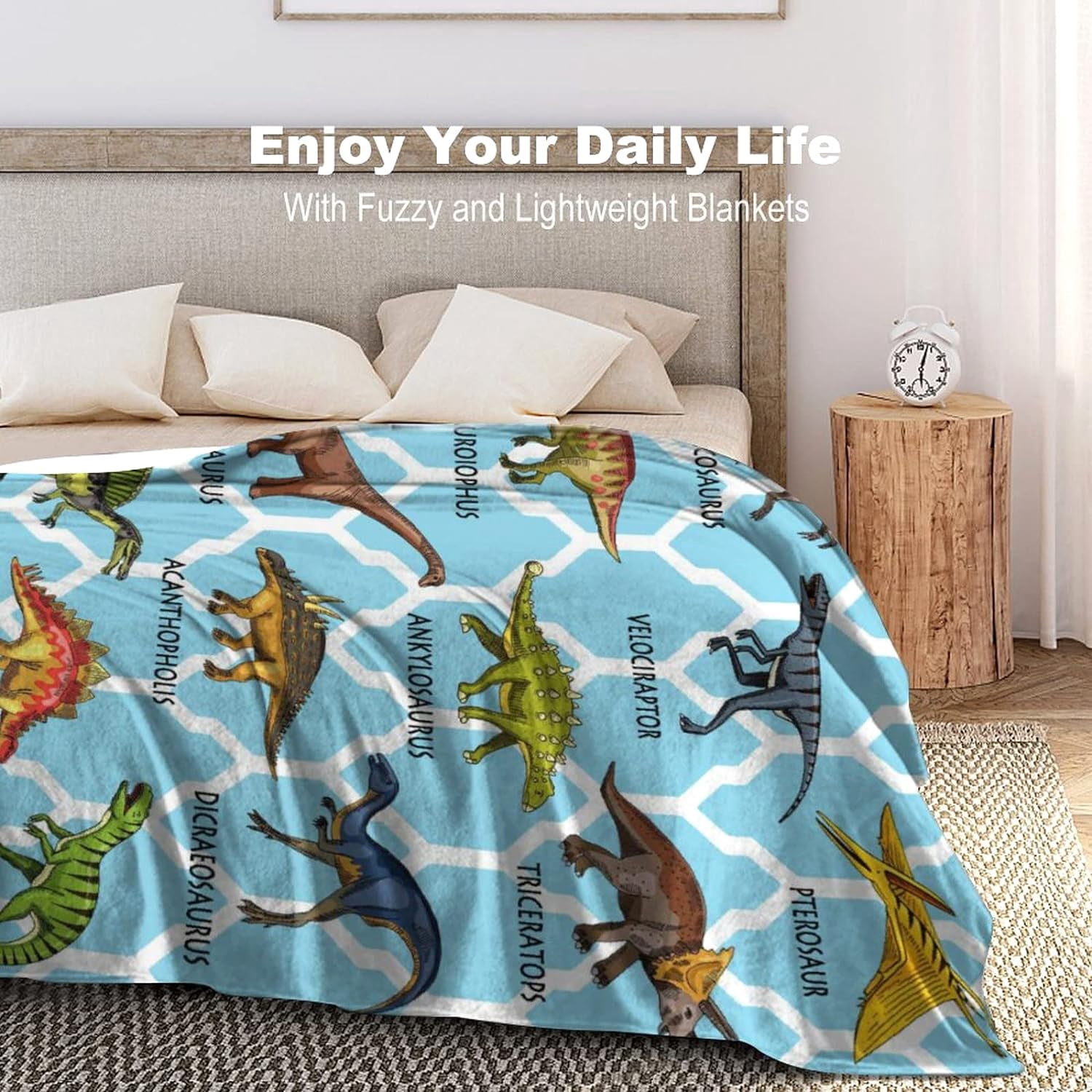 Dinosaur Blanket for Boys Girls Kids Toddler Flannel Throw Blanket Baby Dinosaurs Gifts for Children Sofa Bedroom Living Room 60"x50"