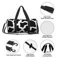thumbnail image 6 of Fotbe Cow Print Black White Pattern Foldable Sports Gym Bag with Wet Dry Pocket, Ultralight Travel Bag, Large Capacity Duffel Bag, Splash Proof Carry on Bag, Overnight Bag, Weekender Bag, 6 of 8