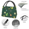 thumbnail image 4 of Yiaed Camp In The Forest Print Lunch box lunch bag Portable Insulated Lunch Box for Women Men Cooler Tote Bag with Front Pocket for Work Picnic Travel, 4 of 6