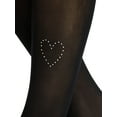 thumbnail image 2 of Madden NYC Women’s Rhinestone Heart Tight, 2-Pack, Sizes S-XL, 2 of 6