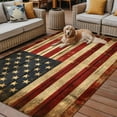 thumbnail image 2 of Fsddascl American Flag Outdoor Rug for Patio/Deck/Porch, Non-Slip Large Area Rug 5 x 8 Ft, Retro USA Flag Blue Red Vintage Wooden Indoor Outdoor Rugs Washable Area Rugs, Camping Rug Carpet, 2 of 5