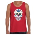 thumbnail image 1 of Awkward Styles Men's Colorful Skull Graphic Tank Tops Candy Skull Dia De Los Muertos, 1 of 4