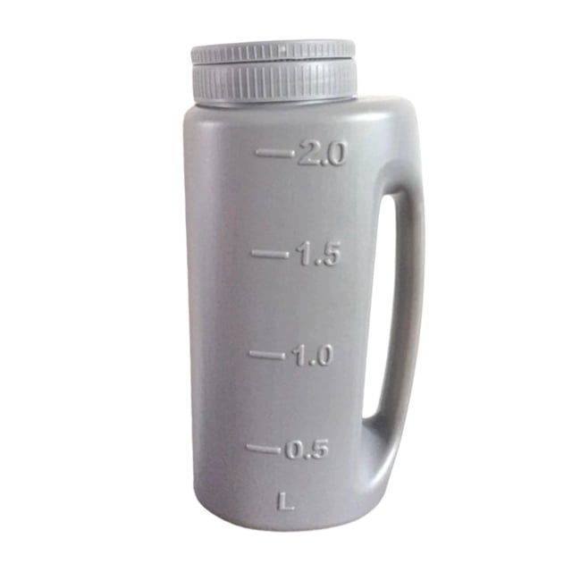 Almencla Salt Spreader Bottle 2L Multipurpose with Cover Ergonomic Handle Multifunctional gray
