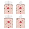 thumbnail image 2 of Tissue Strawberry Box Cover Holder, Square by Xecao - Leather Decorative Organizer for Tabletop, Bathroom, Car, Office, 2 of 8