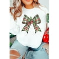 thumbnail image 2 of Casual Long Sleeve Round Neck Sweatshirt with Classic Christmas Plaid Design | [ZhiHiMeRi] | (US 8-10)M, 2 of 9
