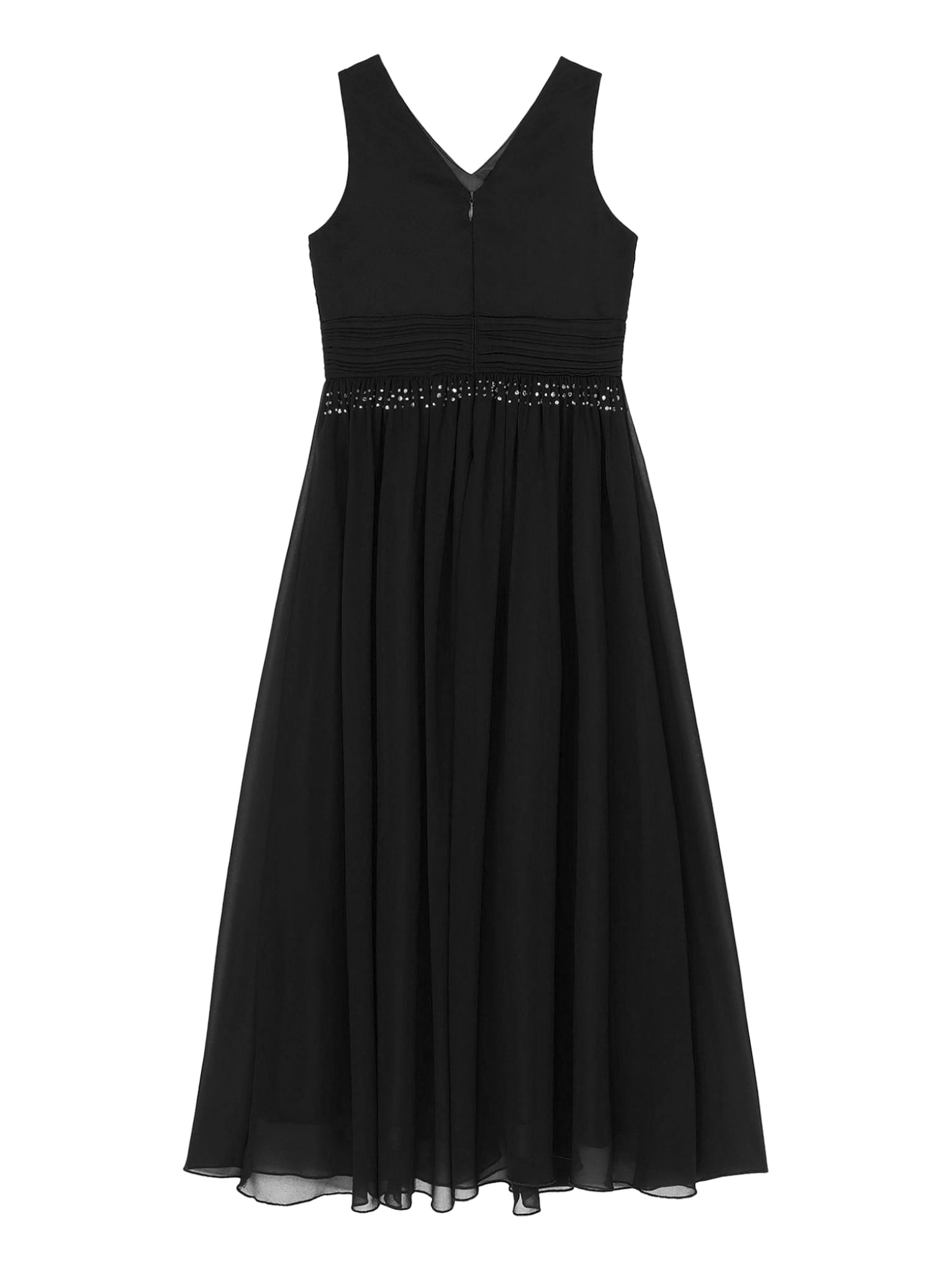Zaldita Girls V-Neck Chiffon Sleeveless Junior Bridesmaid Dress Ruched A-Line Maxi Wedding Party Black 10 - Walmart.com Zaldita Girls V-Neck Chiffon Sleeveless Junior Bridesmaid Dress Ruched A-Line Maxi Wedding Party Black 10 - Walmart.com