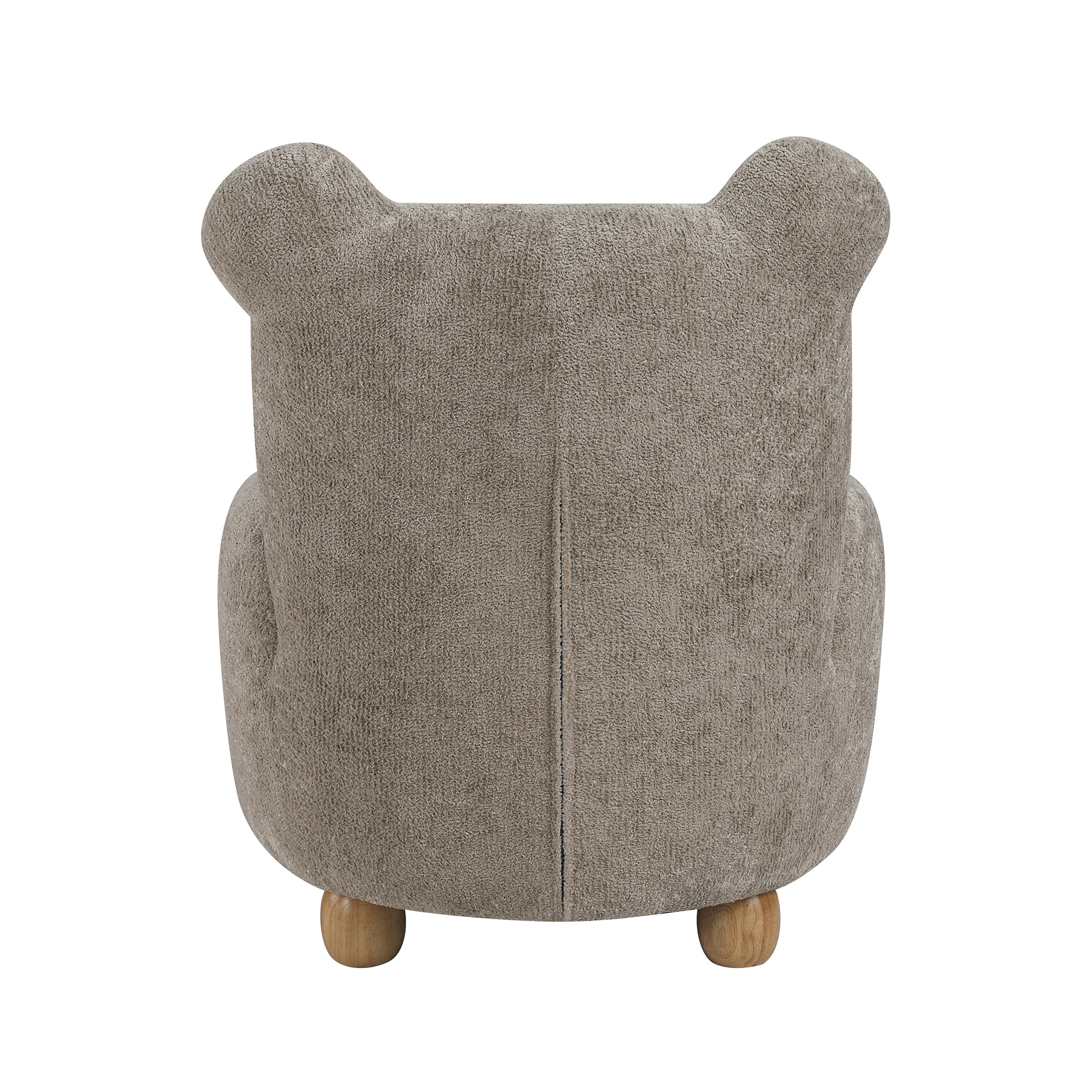 OakvillePark Grove Modern Chenille Cute Bear Shaped Kids Accent Chair, Brown