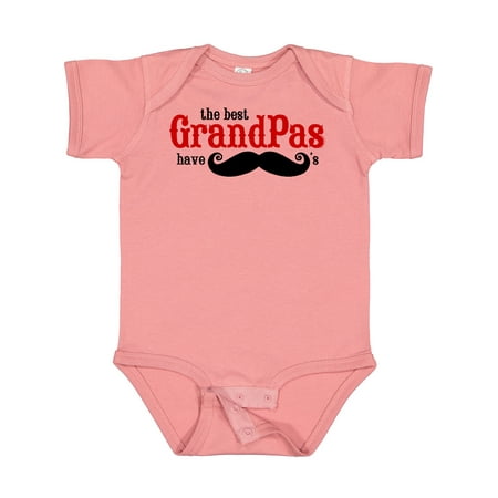 

Inktastic Best Grandpas Have Mustaches Gift Baby Boy Bodysuit