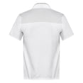 thumbnail image 3 of Zaldita Unisex Short Sleeve Chef Coat Jacket with Hat Button Restaurant Kitchen Chef Uniform 02#White M, 3 of 5