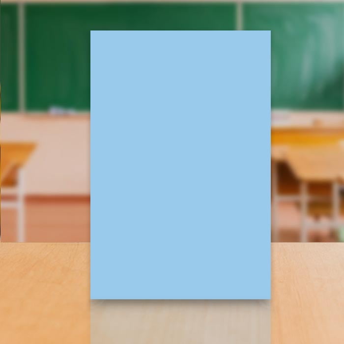 School Smart Folding Bristol Board, 12 x 18 Inches, Blue, Pack of 100 