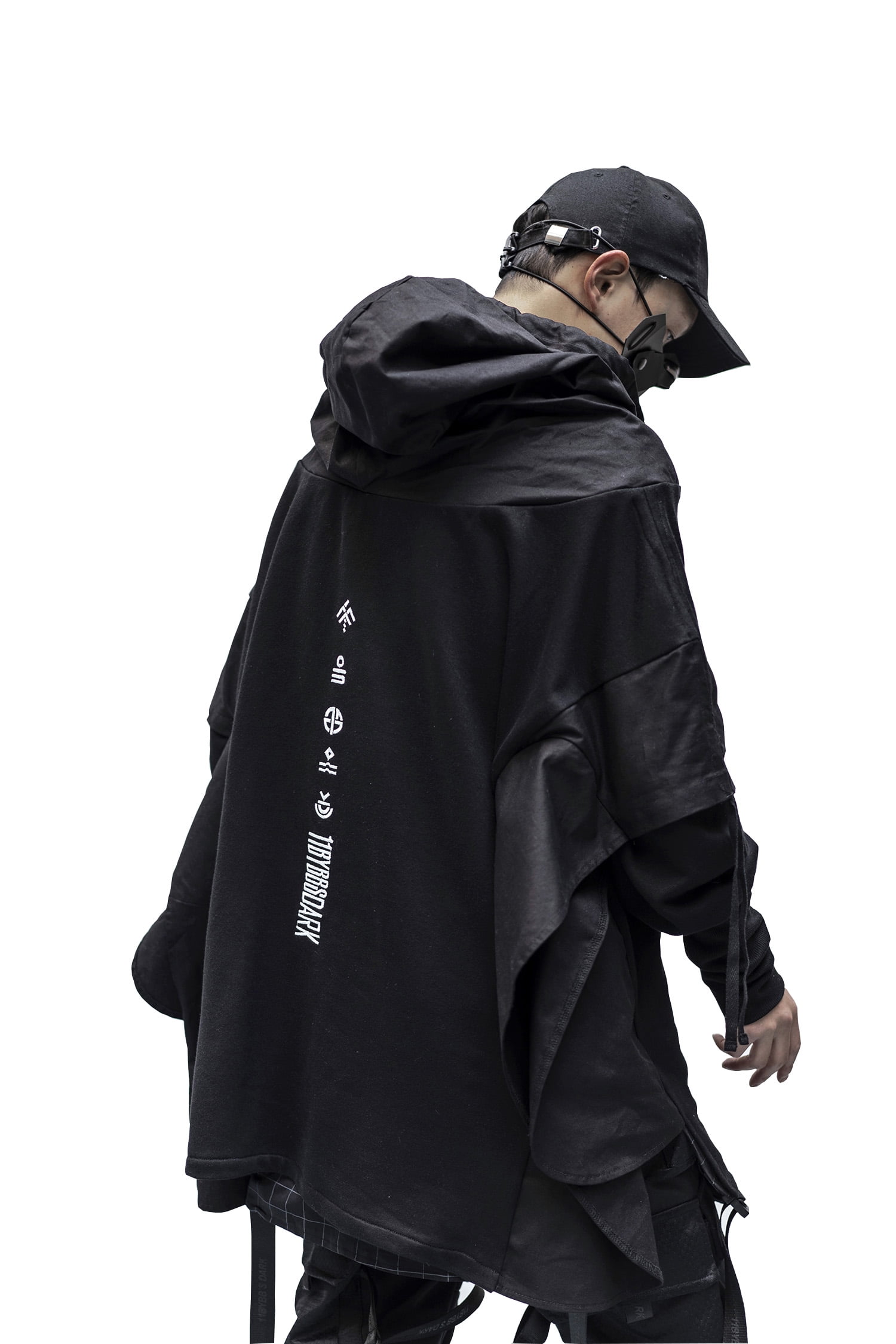 Niepce Inc Japanese Streetwear Black Gothic Men's Techwear Hoodie
