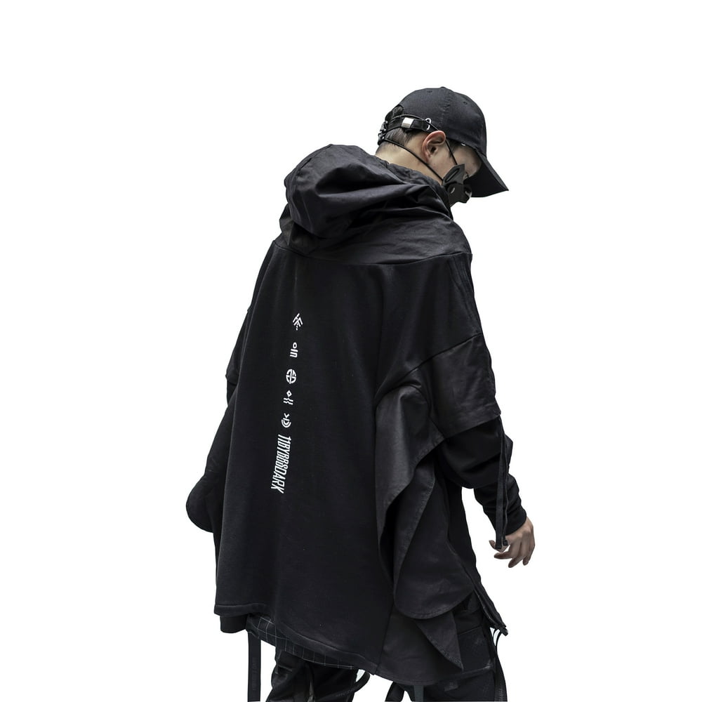 Niepce Techwear Hoodie Streetwear Japanese Kanji Harajuku Trenchcoat