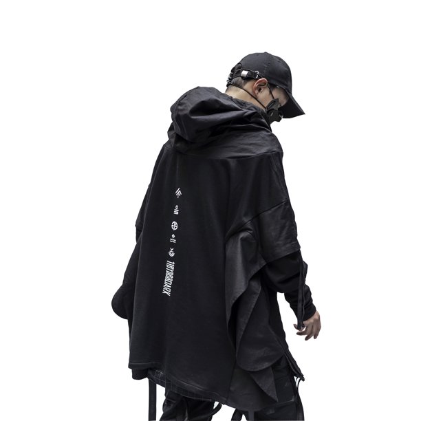 Niepce - Techwear Hoodie Streetwear Japanese Kanji Harajuku Trenchcoat ...