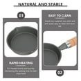 thumbnail image 3 of CTIRCHIU Ergonomic Handle Mini Egg Frying Pan Non Stick Round Wooden Iron Easy Clean, 3 of 10