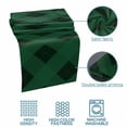 thumbnail image 5 of Bed Runner Scarf for Twin Size Bed, Christmas Beds Scarf Throws for Foot of Bedding, Retro Farmhouse Green Black Buffalo Plaid Decorative Beds Runners for Bedroom Guestroom, 71"x20", 5 of 8