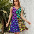 thumbnail image 7 of Leopard 80s Dress Fashion Beach Long Dresses Female Party Printed Sundress, 7 of 7
