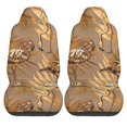 thumbnail image 1 of LAKIMCT Exotic Gold Flamingo Car Seat Covers Vehicle Front Seat Covers Universal Fit Seat Protector, 1 of 9