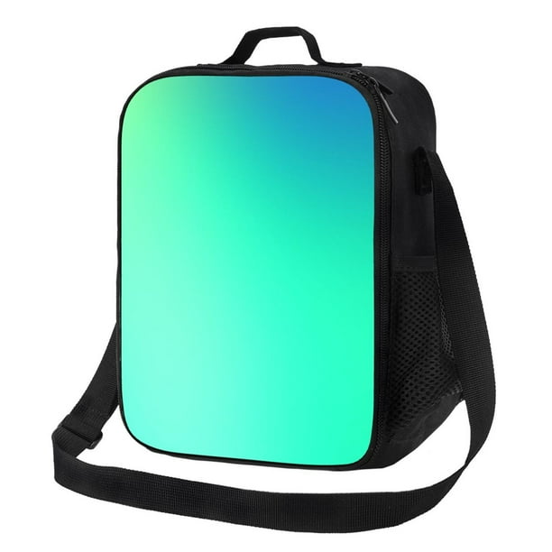Disketp blue green colors Bolsa Térmica Estampada para Almuerzo, Lonchera para Hombres y Mujeres Adultos