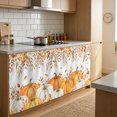 thumbnail image 4 of Thanksgiving Pantry Cabinet Curtains 28''x51'',Fall Orange White Pumpkin Leaves Vines Flower Sink Skirt for Bathroom Kitchen Tall Utility Cabinet,Laundry Privacy Drape Waterproof Dishwasher Curtains, 4 of 9
