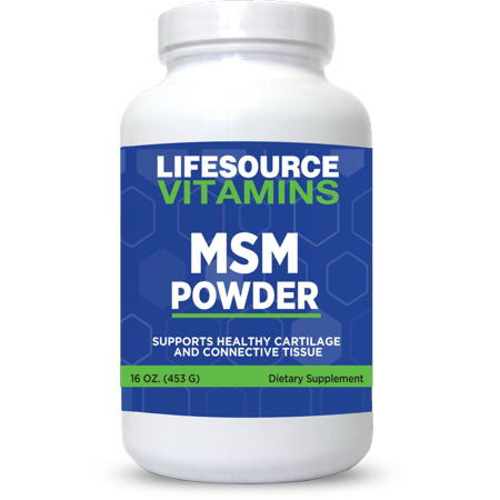 LifeSource Vitamins MSM Powder - 16 oz - 226 Servings - 2,000 mg Per Serving