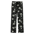 thumbnail image 3 of SJLDQY Mens Halloween Pajamas Pants Wide Leg Pjs Trousers for Men Hallowmas Pumpkin Ghost Elastic Waist Homewear Loungewear With Pocket, 3 of 4