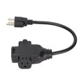 thumbnail image 3 of Divisor de cable de extensión de 1 a 3 5‑15P macho a 3x5 5‑15R hembra 16AWG Cable resistente para el hogar oficina enchufe estadounidense 125 V, 3 of 14