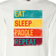 thumbnail image 4 of Inktastic Stand Up Paddle Boarding Eat Sleep Paddle Repeat Long Sleeve T-Shirt, 4 of 5