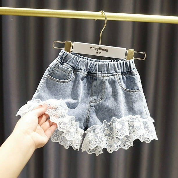 ruffle jean shorts – All There Boutique