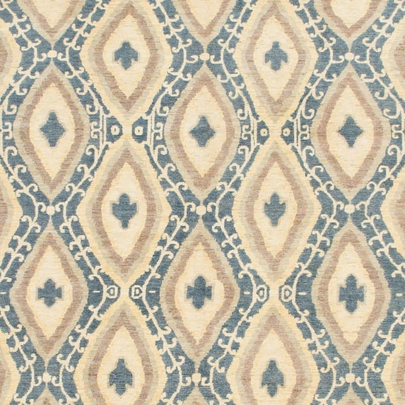 Ahgly Company Machine Washable Indoor Square Abstract Khaki Gold Area Rugs, 8' Square