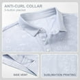 thumbnail image 4 of Golf Shirts for Men Short Sleeve Recycled Polyester Moisture Wicking Dry Fit Performance Print Polo Shirt, 4 of 9