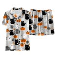 thumbnail image 4 of UAYOTSE Silky Button‑Up Satin Pajama for Kids Girls, Collared Short Sleeve Top plus Matching Shorts, Relaxed‑Fit Indoor Loungewear Outfit Size 12-13 Years, 4 of 6