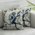 thumbnail image 3 of Acheng Chinoiserie Pillow Covers Set of 2,Chinoiserie Flower and Animal Pillow Covers Outdoor Decorative Pillow Covers for Couch Bed Sofa Cushion Farmhouse Pillowcases Set of 2 White 22x22in, 3 of 7