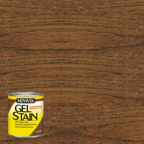 Minwax 260104444 Interior Wood Gel Stain, 1/2 pint, Chestnut