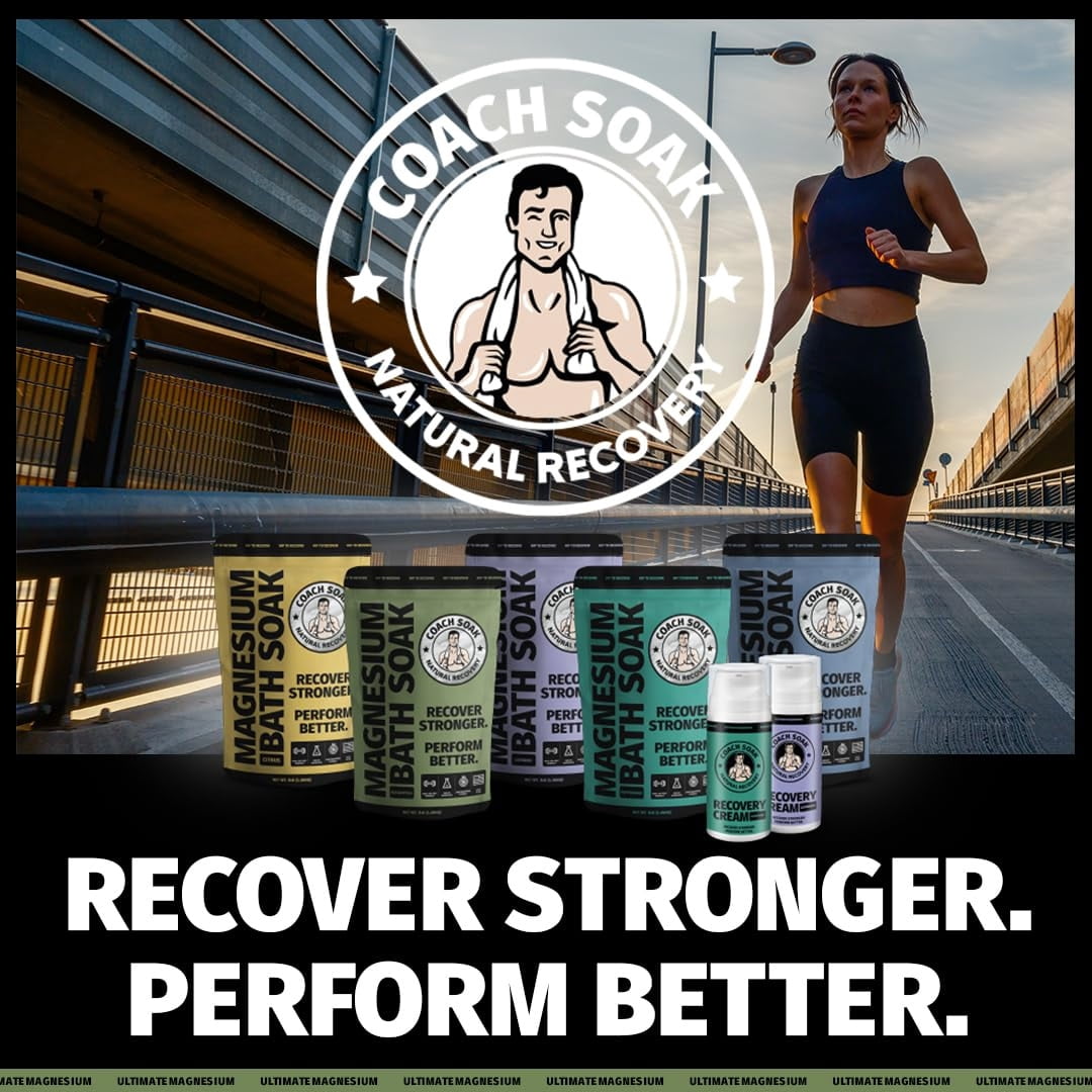 Coach Soak Magnesium Bath Flakes Eucalyptus Tea Tree Muscle Recovery Soak Post Workout Spa