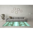 thumbnail image 3 of Ahgly Company Indoor Rectangle Solid Light Blue Modern Area Rugs, 7' x 9', 3 of 4