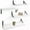 white, variant on TABGIME Set of 4 Wall Shelf Acrylic Floating Shelves for Living Room Kitchen Bathroom Bedroom, 15 Inch Clear