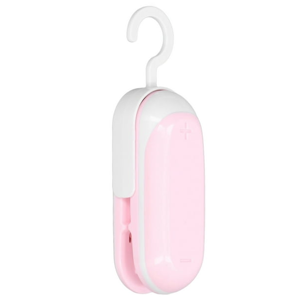 Mini sellador de bolsas - Prensa cortadora 2 en 1, sellador vacío portátil mano, sellador térmico, herramienta sellado bolsas virutas, utensilios cocina, uso doméstico, galletas, sándwich(Rosa)