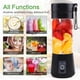 thumbnail image 3 of Licuadora para Batidos y Smoothies: Taza de licuadora exprimidora de viaje de tamaño personal con USB recargable pequeña mini licuadora eléctrica individual para jugo comida para bebés gimnasio viajes JM, 3 of 5