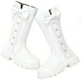 thumbnail image 3 of DADAWEN Girls' Cute Mid-Calf Boots for Winter Warm Casual Toddler Boots White 2.5 Little Kid, 3 of 4