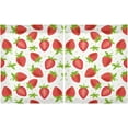 thumbnail image 3 of Fruits Strawberry Kitchen Curtains Cafe Curtains Washable Short Curtains for Small Window Bathroom Farmhouse Kitchen Basement Half Window Curtain, 27 x 24 inch Length, 2 Panels, 3 of 6