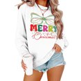 thumbnail image 2 of Wutalume Women's Casual Character Print Round Neck Long Sleeve Sweatshirt, Comfortable Loose Fit for Stylish and Relaxed Wear,for Home, Work, or Outdoor Activities,White M, 2 of 3