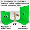thumbnail image 2 of LINCO Photography Studio Lighting 9x10ft Backdrop Stand Kit 3 Color Muslin Black/White/Green with Carrying Bag-CK452, 2 of 14