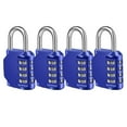 thumbnail image 1 of Combination Lock  4 Digit Combination Padlock for School Gym Sports Locker  Fence  Toolbox  Case  Hasp Cabinet Storage (4 Pack), 1 of 6