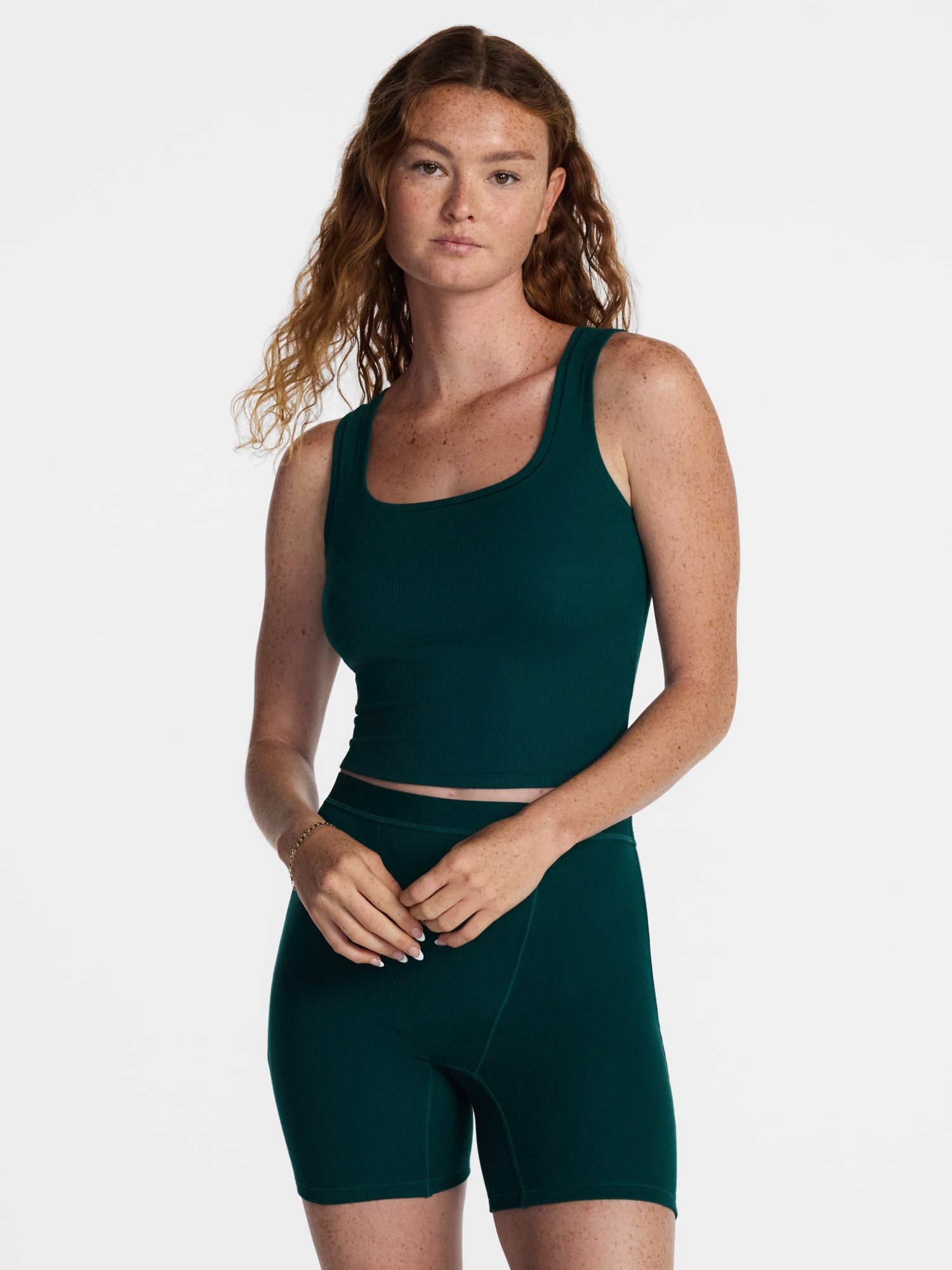 No Boundaries Cotton Stretch Ribbed Boxer Shorts, Women's XS-XXXL