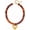 Brown, variant on Gold Heart Pendant Necklaces for Women Colorful Acrylic Resin Beaded Choker Necklace Fashion Chunky Statement Beaded Heart Necklace