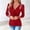 *Red, variant on ClodeEU Women's Cross Wrap V Neck Long Sleeve Slim Fitted Rhinestone T Shirt Top,Ruched Elegant Tee Top Gray,Womens Plus XXL