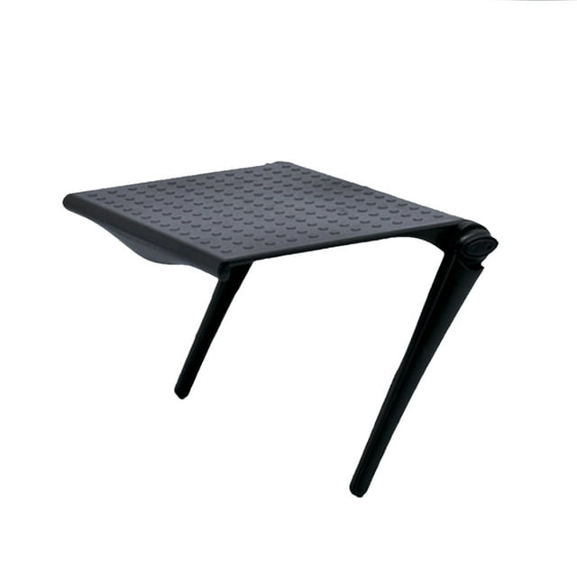 Foldable Computer Monitor Shelf Multifunction TV Storage Rack Creative Storage Bracket for Home Office Desktop (Black)