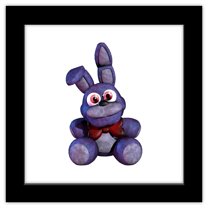 Gallery Pops Five Nights at Freddy's - Bonnie Plushie Wall Art, Black Framed Version, 12" x 12"