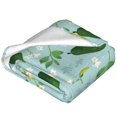 thumbnail image 2 of Salouo Avocado Flowers And Leaves Print Bed Blankets,Flannel Blanket Comfortable Air Conditioning Blanket Lightweight Blanket for Sofa Bed Travel & Couch -40"x30", 2 of 8