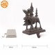 thumbnail image 4 of Decoración navideña con soporte para medias combinadas de ciervos y renos de árbol de arte de hierro con logotipo en EE. UU., 4 of 4